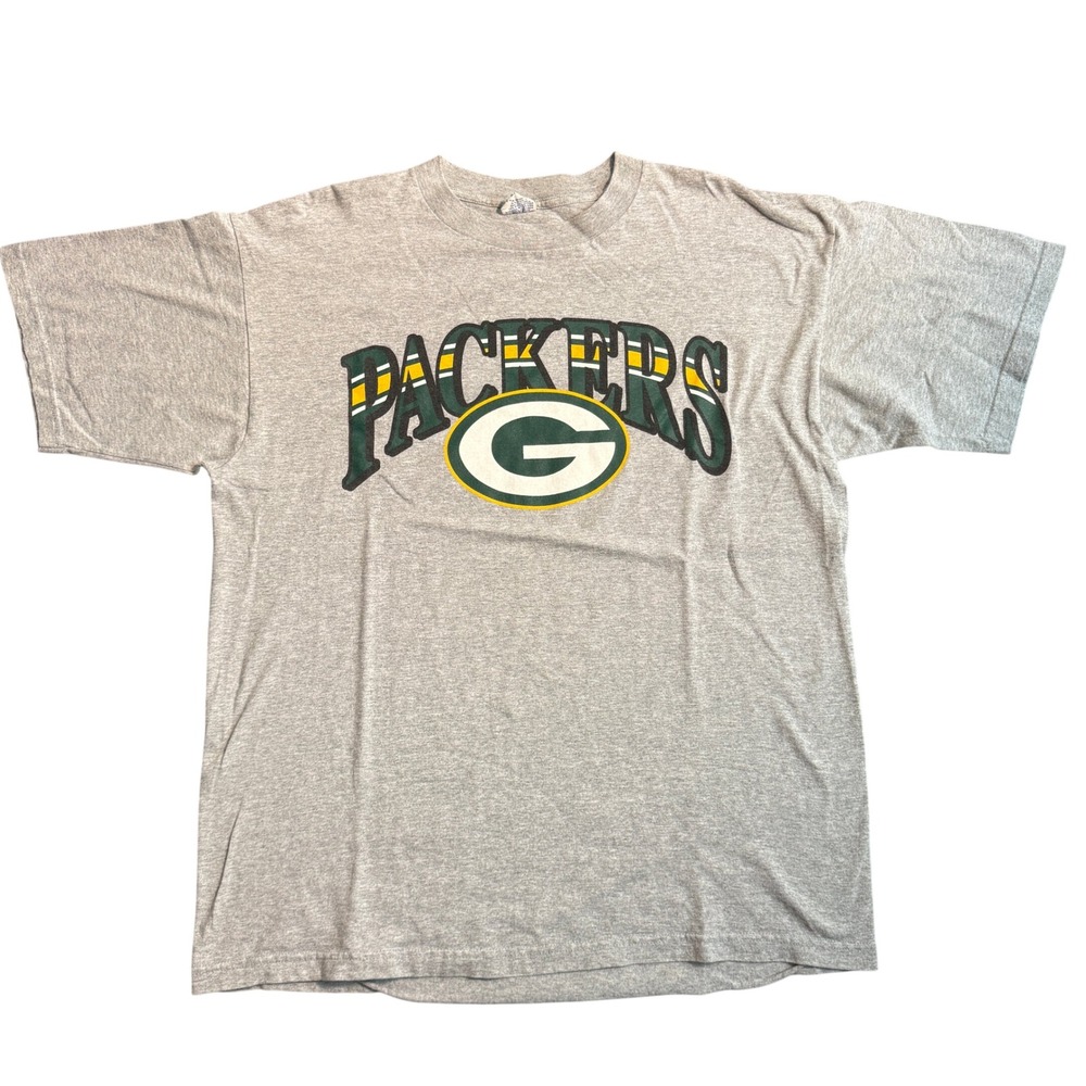 Vintage Starter Green Bay Packers T Shirt Gray NFL Made in USA‎ Mens Large